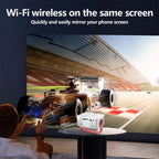 1080P Small Projector Home Portable Movie Projector LED Wifi 360 Deg Rotation 150ANSI Auto Correction for TV Stick Laptop PC