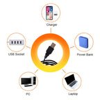 1x USB Sunset Lamp LED Rainbow Neon Night Light Projector