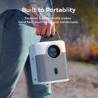 -Performance H300W Native 1080P Portable Smart Projector, 5G Wifi and Bluetooth Outdoor Movie Projector, Wireless Mirroring, Auto Keystone
