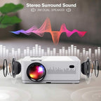 LCD Video Projector with Carrying Case HD Projector Mini Projector